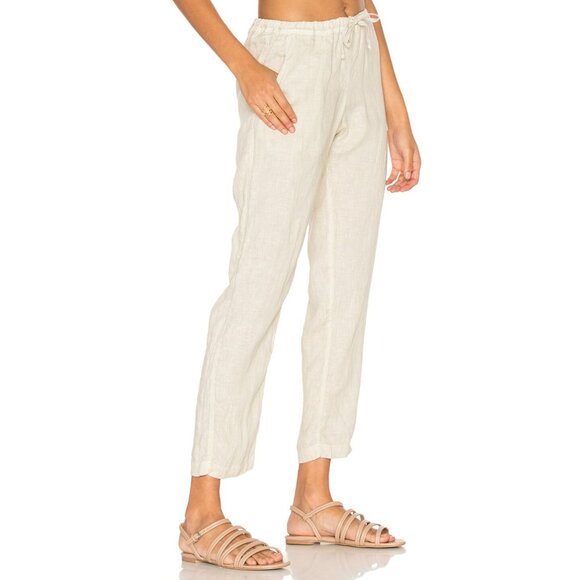 CP Shades Hampton Tapered Pants Linen Dune Natural Neutral Cropped Medium - Picture 4 of 11